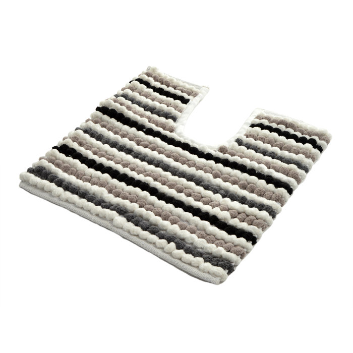 Latitude Run Mikayel Striped Chunky Bobble Pedestal Mat & Reviews